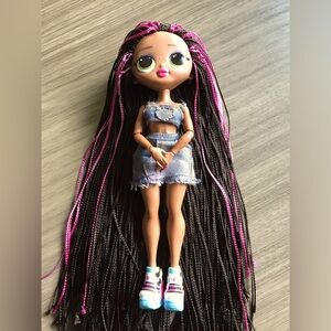OMG LOL Surprise MGA Honeylicious Doll with Pink Highlights and Denim Outfit